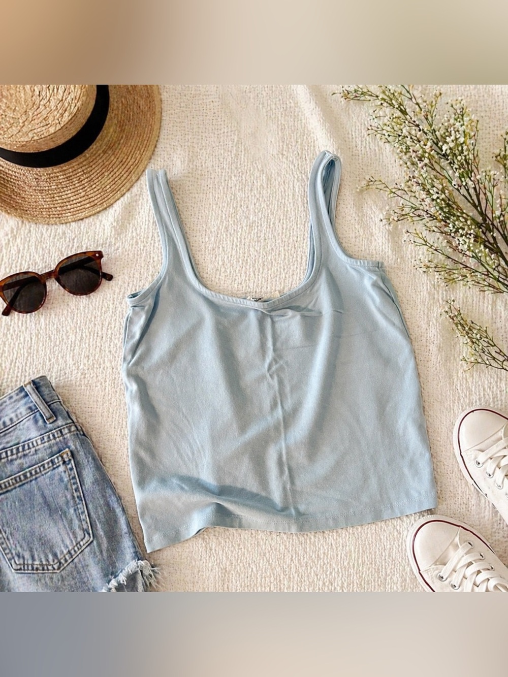 Cotton On Sky Blue Women's Tank Top Size S